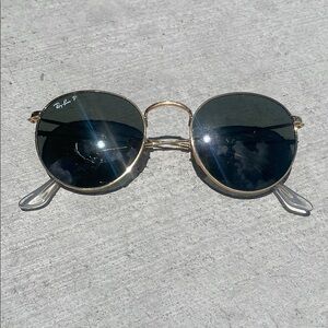 Ray-Ban Round Metal Polarized Sunglasses